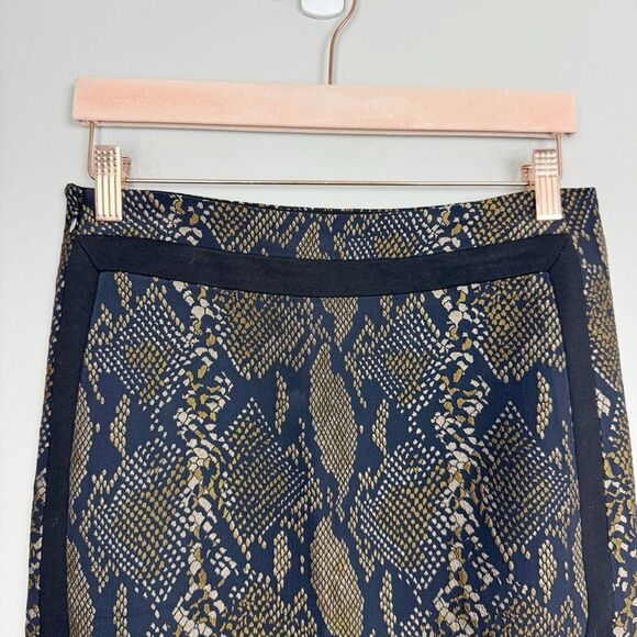 DIANE VON FURSTENBERG | Marta Python Print Black/Brown Skirt Women’s Size 4 - Picture 7 of 15